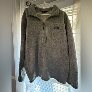 The North Face Men's Heathered Gray Zip-Up Sweater